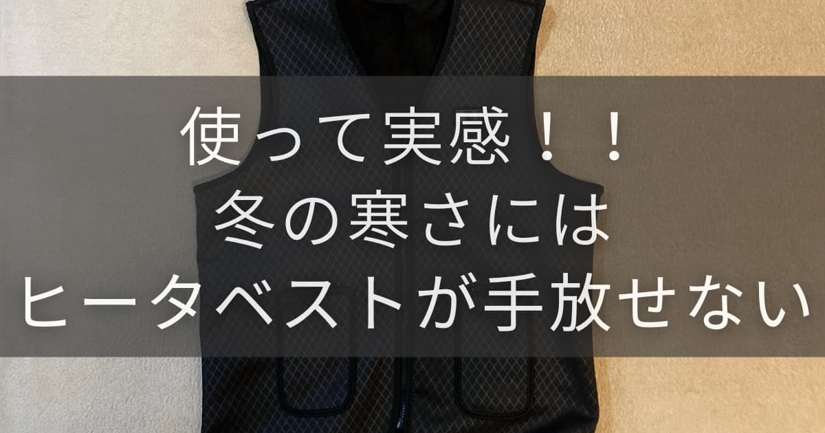 レビュー】ヒーターベストで寒い時期を乗り越えてみた 