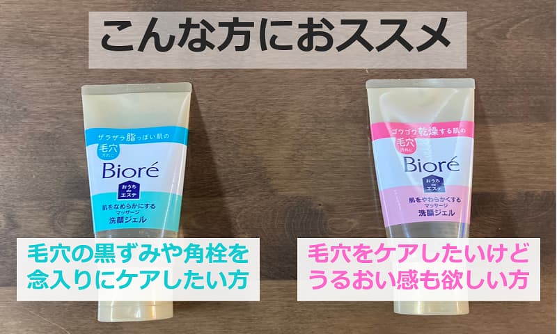 ジェル洗顔それぞれのおススメ