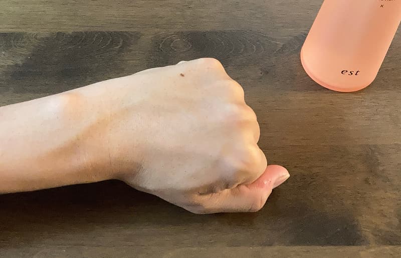 エストザローションなじませ後