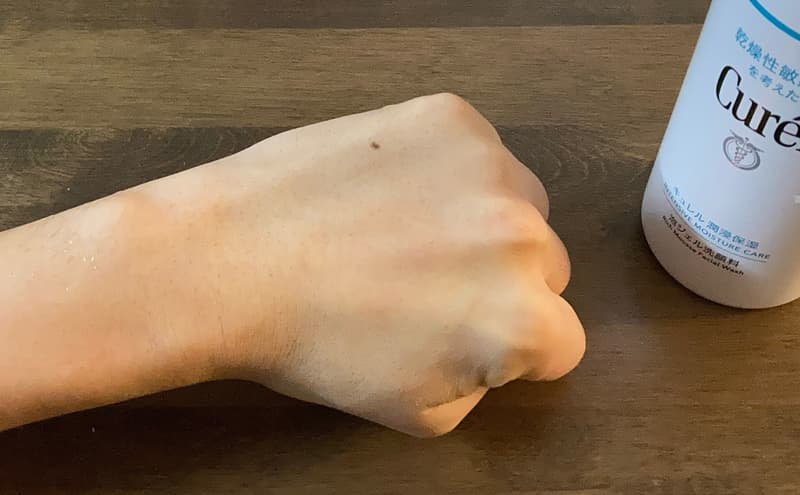 ジェル洗顔洗い流し後