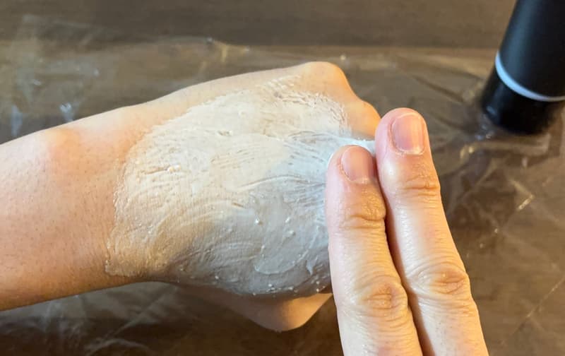 マッドウォッシュ塗り伸ばし