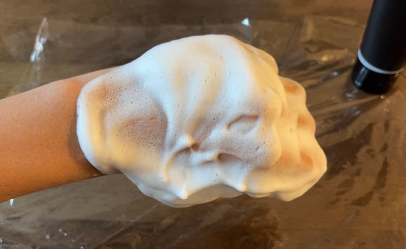 マッドウォッシュ泡立てネット使用