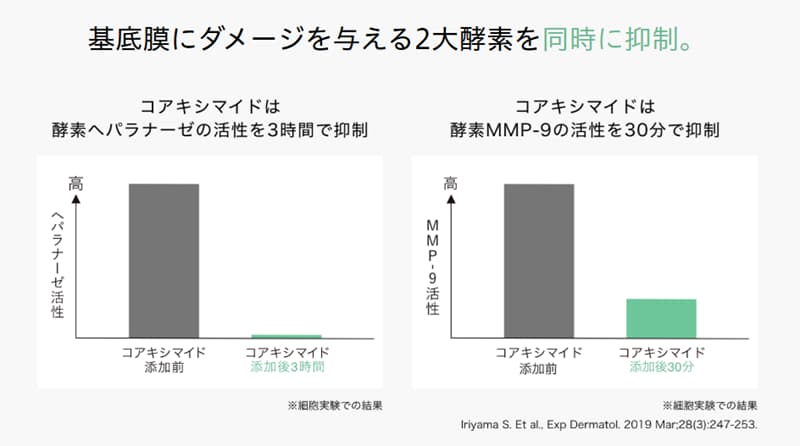 コアキシマイドのダメージ抑制効果