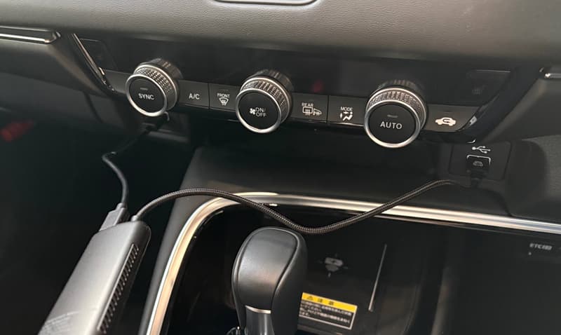 充電接続時のミラータッチ