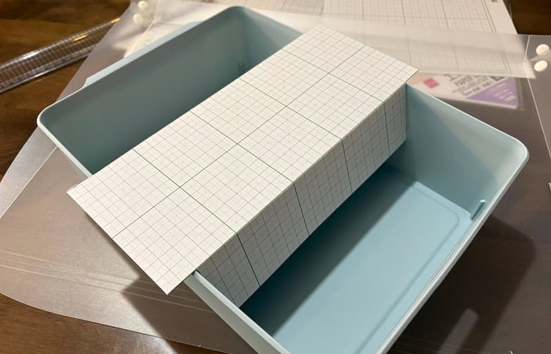方眼紙橋の設置